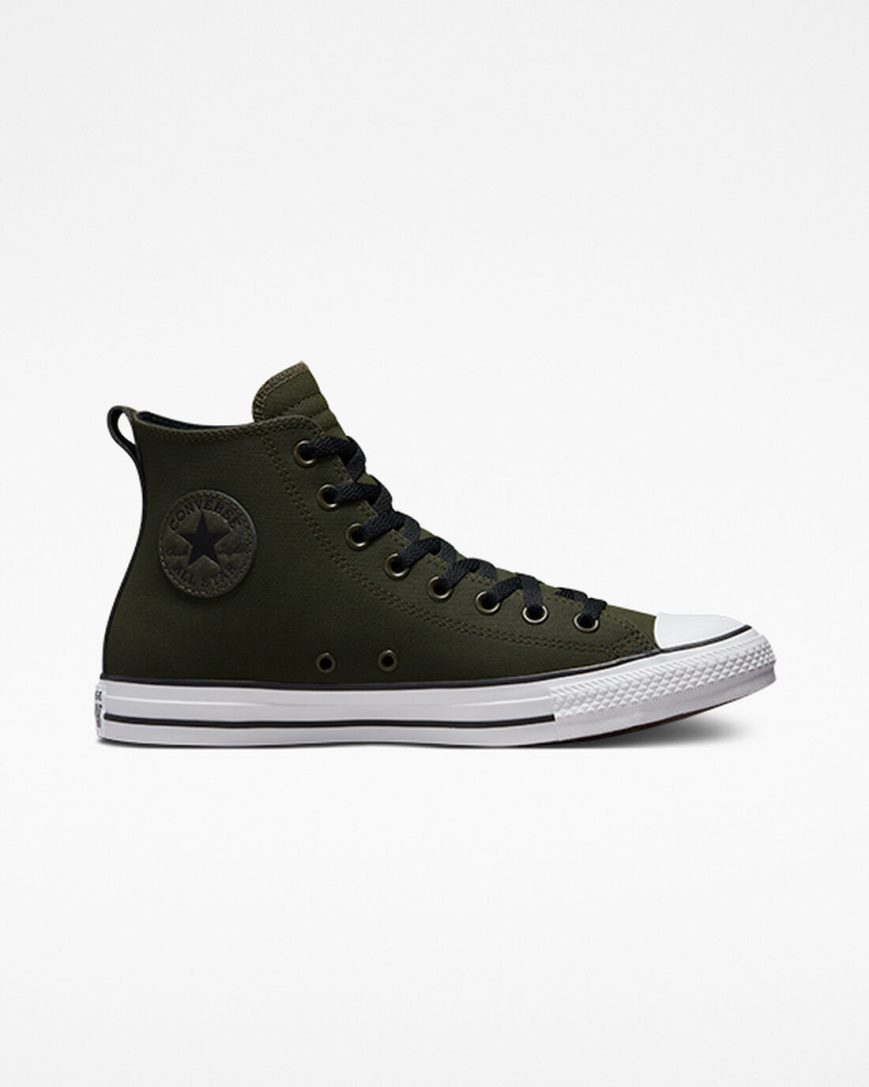 Pánské Boty Vysoké Converse Chuck Taylor All Star TecTuff Olivy Zelené Zelene Bílé Černé | CZ RPSD94